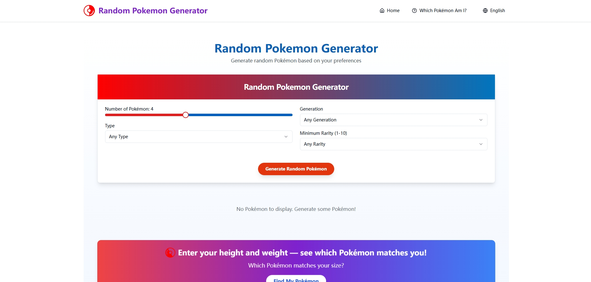 RandomPokemon.games screenshot and logo